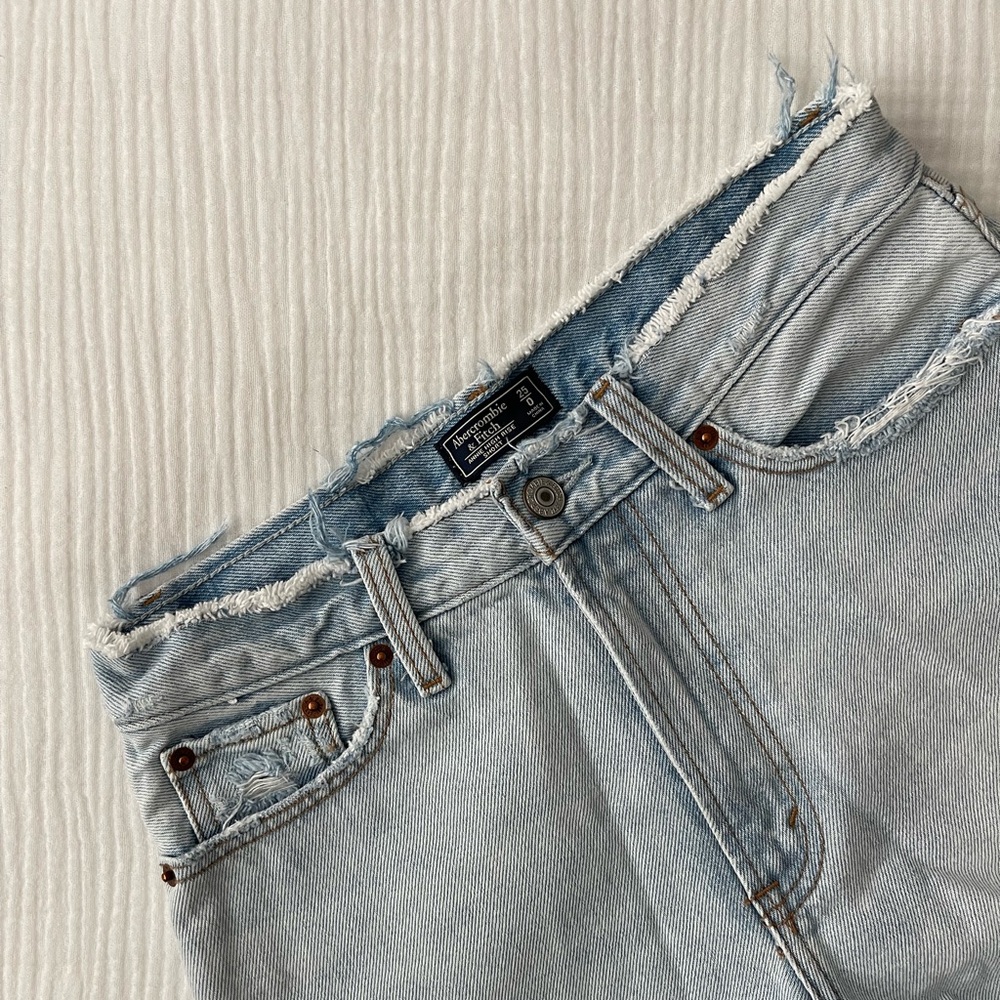 Abercrombie & Fitch Light Blue Jean Shorts